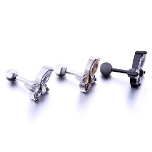 New design korea style butterfly zircon stud earrings for girls