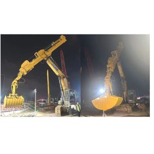 Stronger Excavator Telescopic Arm With Grapple Long Reach Telescopic Cylinder
