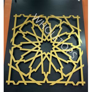 Bending Curve 1100 Alloy Laser Cut Aluminum Panel 800×800mm for Hotel Villa