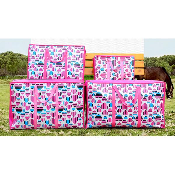 Gravure Printing Customized Shopping Bags With PP Webbing Handle Polypropylene