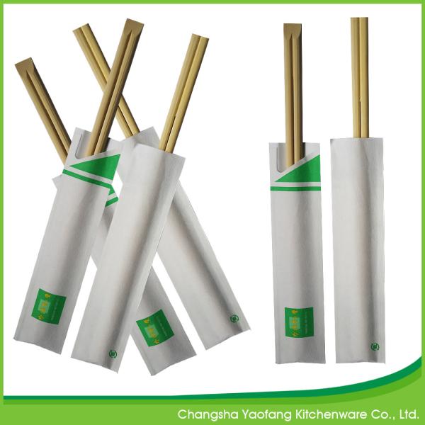 24cm Natural disposable Tensoge Bamboo Chopsticks Open Paper Packing For