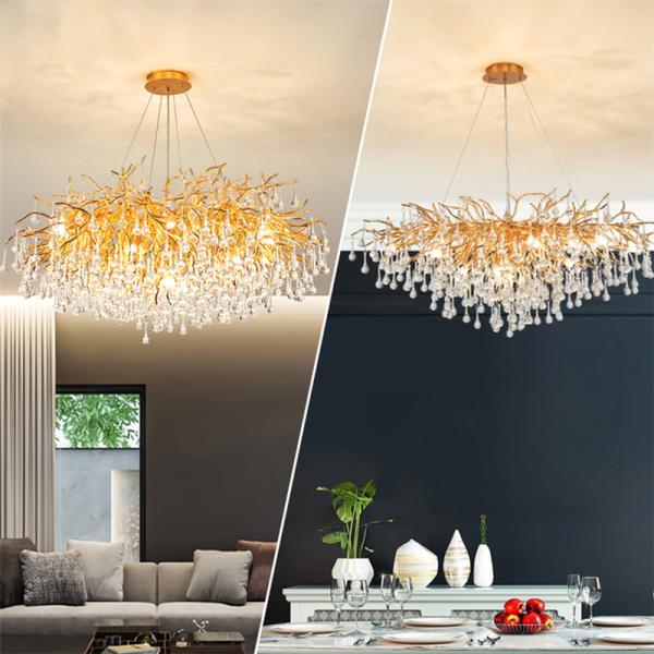 Modern Crystal LED Chandelier Lighting for Dining Room Decoration Luxury loft chandelier(WH-MI-210)