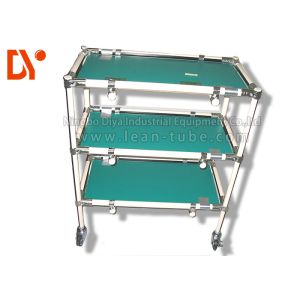 Lean Pipe Tote Cart Metal Material Spray Coating Anti - Rust ISO9001 Certificati