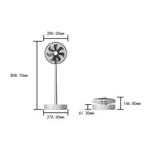 HY f3 Adjustable Height Electric Fan with Powerful Wind and Large Stand Suitable