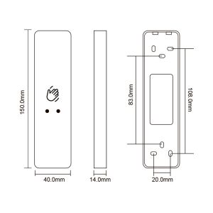 K150A/K150B Touchless Surface Mount Exit Button Waterproof IP68 Multi-function