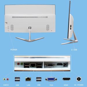 I3 10100 10th 11th Gen 23.8 Inch All In One PC Monoblock Computer For Gaming