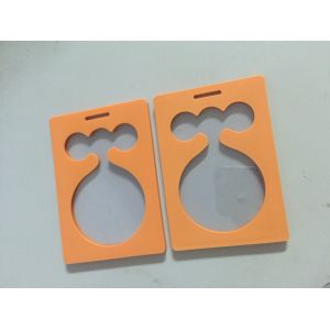 High Quality Orange Soft PVC Name Card Pouch With Clear PVC Insert For