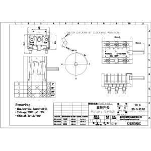 PA66 switch Home appliance switch SHUNDENG SD-G 840511K Rotary switches OVEN