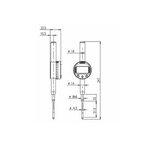 0-50.8mm Electronic Dial Gauge Digital Indicator Precision Measuring Tools