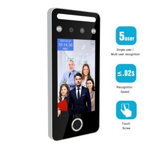 Fingerprint Face Recognition Attendance Machine 5 Inch Screen With HD Infrared