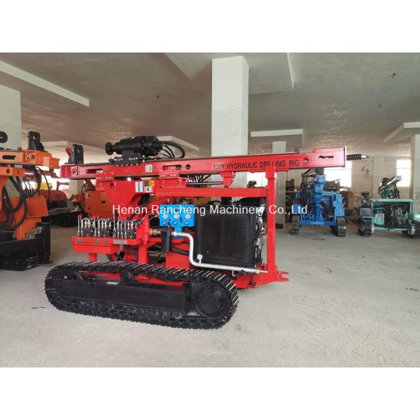 Hydraulic Solar Pile Driver Machine 56KW Host Power 20m - 120m Bore Depth