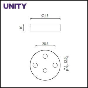 UNITY DCS03 Security Door Accessories EN1634-1 Coordinator Satin Finish