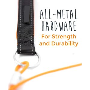 Steel Braided Cord Chew Proof Dog Leash 6 Feet Padded Handle Rock Climbers