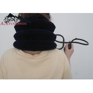 Portable Neck Traction Cervical Support Collar Flannel Cloth Three Layer / Tube