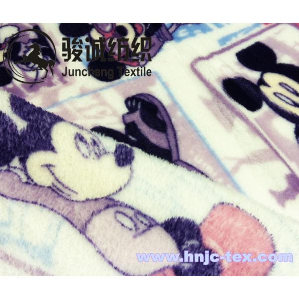 Mickey Mouse Printed Flannel Baby Blanket Fabric Coral Fleece for apparel/bed sheet