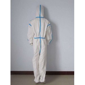 High quality disposable hooded protective coveralls,disposable microporous