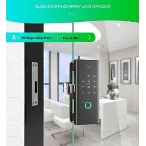 Remote Control Digital Glass Door Fingerprint Office Biometric Locks
