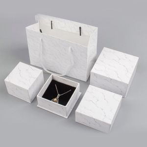 Customized Logo Printing Marble Pendant Brooch Cufflink Jewelry Gift Box