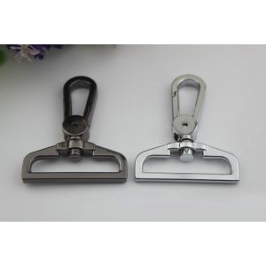 High end quality nickel & gunmetal color 38 mm snap hook bag with polishing