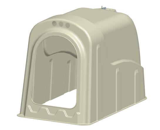 NTG103 Front 2 Holders L78in Dairy Calf Hutches