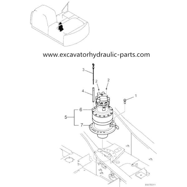 SK295-8 SK295-9 SK350-8 SK330-8 Kobelco Excavator Parts Swing Motor LC15V00022F2 LC15V00022F1 M5X180CHB