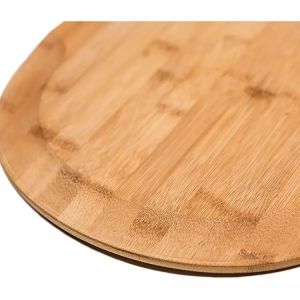 Customized Hardwood Cutting Boards , Bamboo Pizza Cutting Board With Handle