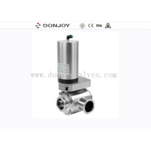 Donjoy SS316L DN65 Pneumatic 3 Way Butterfly Valves With T Type