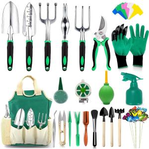 China 82pcs Garden Tools Set with Extra Succulent Tools Set and Heavy Duty Gardening Tools Aluminum on sale