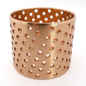 Flange Bronze Oil Lubrication Bushings Load Capacity CuSn8 Bronze for OEM