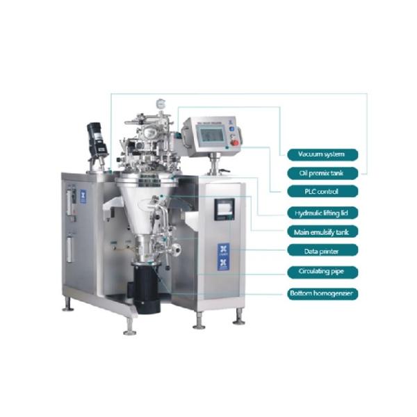 DSZL-10 Lab Emulsifier Mixer 10L Cosmetic Vacuum Homogenizer Cream Mixer