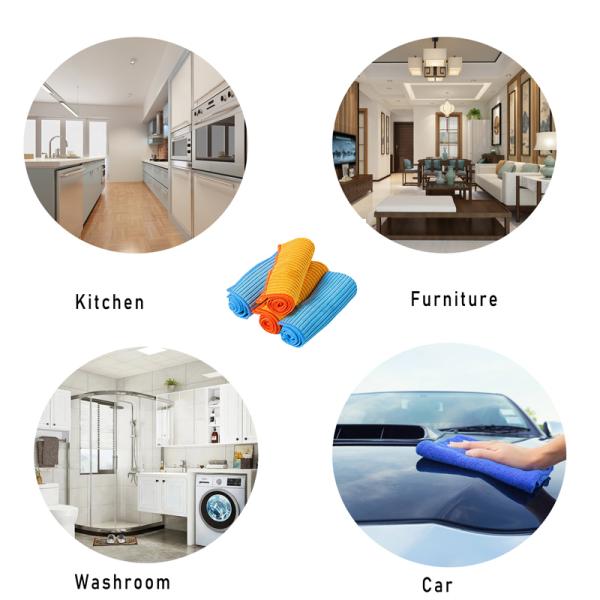 350GSM Reusable Cleaning Cloth High Density 40X40CM Soft Microfiber Detailing Cloth