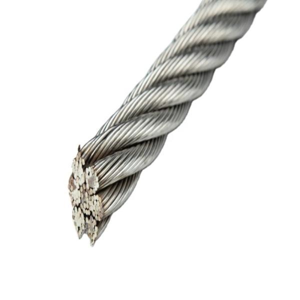 Quality Polished Finish 7X19 16mm 304 Stainless Steel Wire Rope for Building Mater 3.1-1090kg/100 wholesale