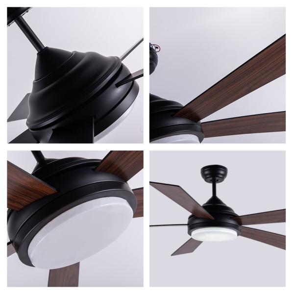 Modern 52In LED Ceiling Fan Americana Ceiling Fan DC Motor