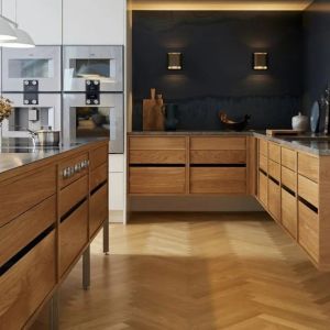 Ghana Project Custom Modular Modern Design Wood Grain Kitchen Cabinet