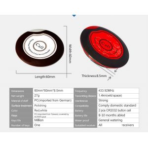 Golf Course Vibrator Watch Receiver Remote Paging System