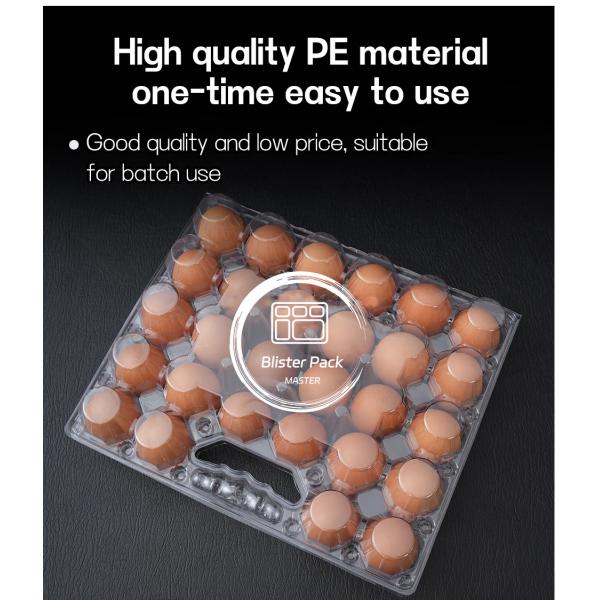 28 Hole Thermoformed Custom Clear PET Plastic Transparent Egg Blister Tray For Chicken Eggs