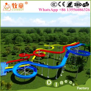 Guangdong Cowboy open closed fiberglass water park slides for sale