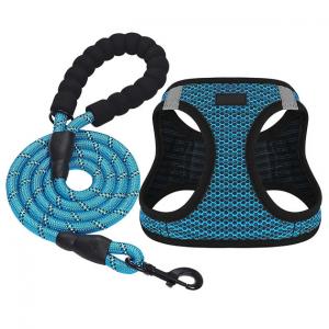 Cheap Breathable Pet Collar Lead Harness Set Nylon For Small Medium Dogs for sale