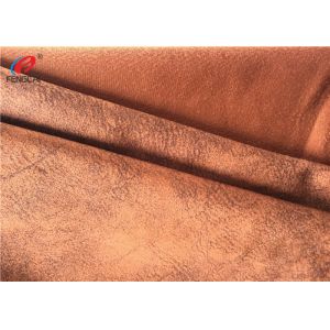 Polyester Fleece Printed Brushed Velvet Material For Upholstery , 180cm Width
