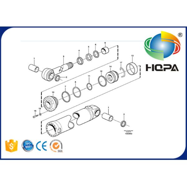 VOLVO Loader L90E L90E OR L90F Bucket Tilt Cylinder Repair Kit VOE11709832 VOE17238417