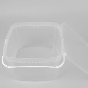 3 Liter Clear Plastic Pails With Lids Square OEM ODM Service