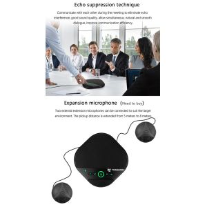 USB 5.8g Cordless Conference Speakerphone 5m Pick Up Distance