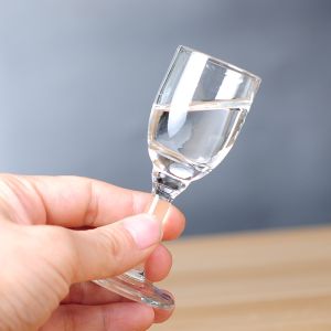 Machine Made 2 Oz Goblet Shot Glass For Wine Tasting