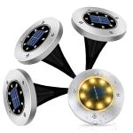 Light Control Sensor Solar LED Garden Lights 8 LED Super Bright For Underground