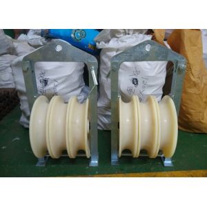 Customized Nylon Cable Pulley , Galvanized Steel Frame Nylon Pulley Block