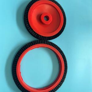 Cheap Monforts Stenter Machine Parts Big And Small Red Brush Wheel Black Hair Standard Size for sale