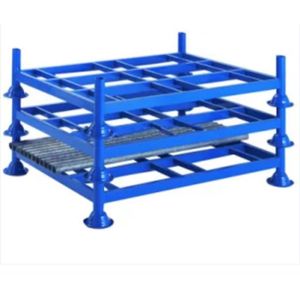 Customized Steel Portable Stacking Racks 1500kg Load Capacity 200mm Wheel