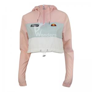 Cheap OEM Women Windbreak Short Jackets Quarter Zip Pullover Waterproof Crop Sweatshirt for sale