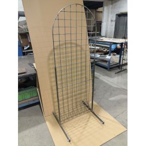 GRID DISPLAY STAND WITH AN ARCHED TOP DESIGN, 65” H x 24” W x 24” D