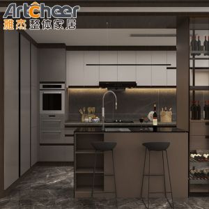 Modern Maple Kitchen Cabinet And Wall Cabinet Set Modular / RTA Customized Size